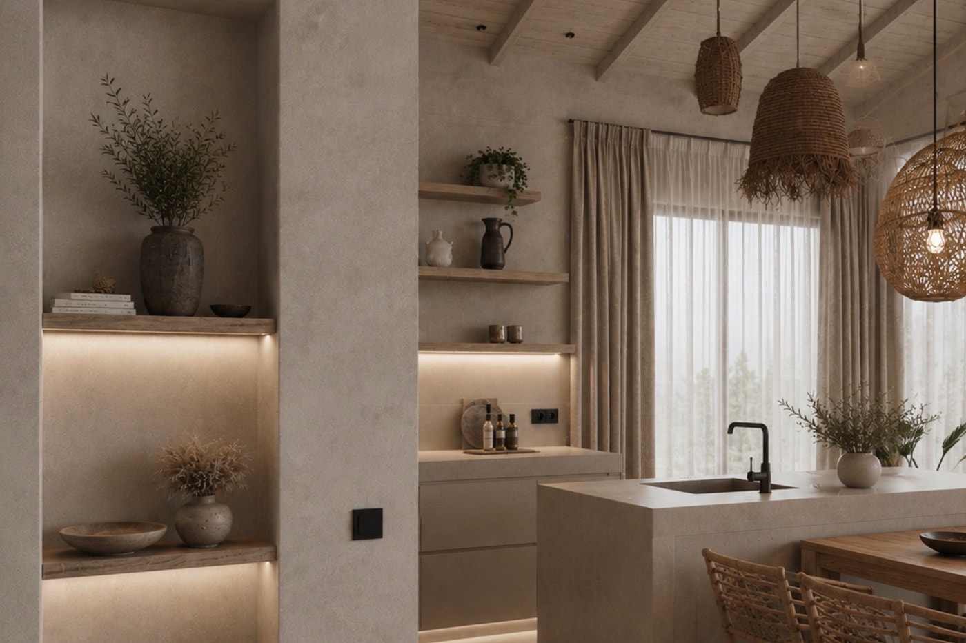 A space finished in LimeStucco by Stoopen & Meeûs.